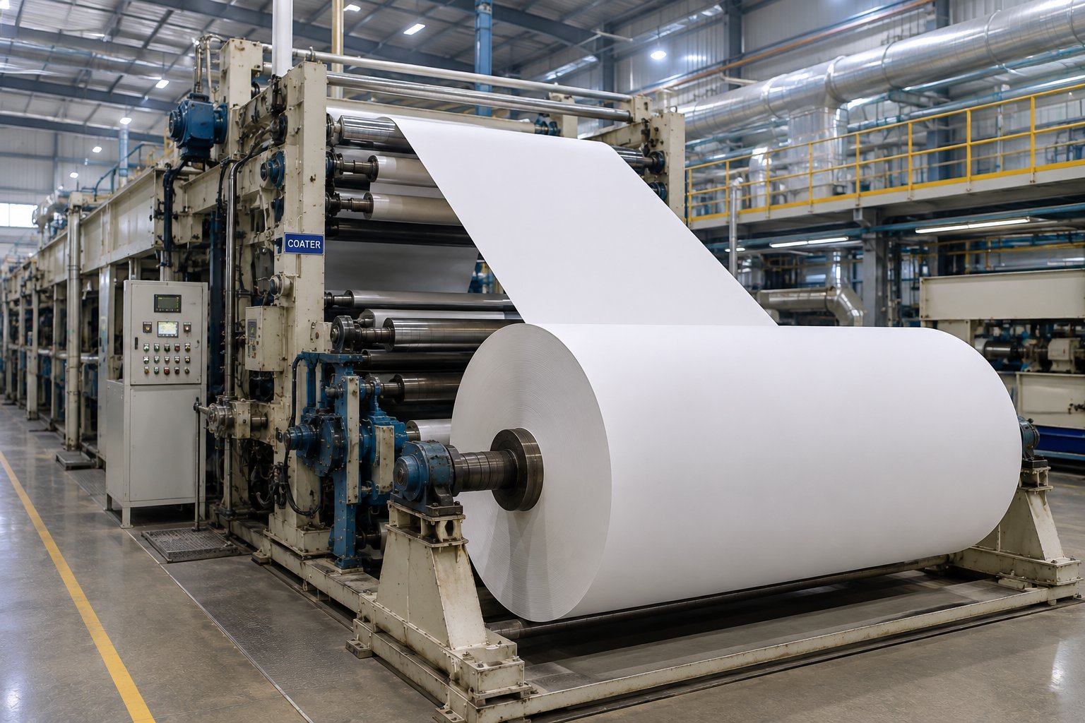 Coated duplex board manufacturing line