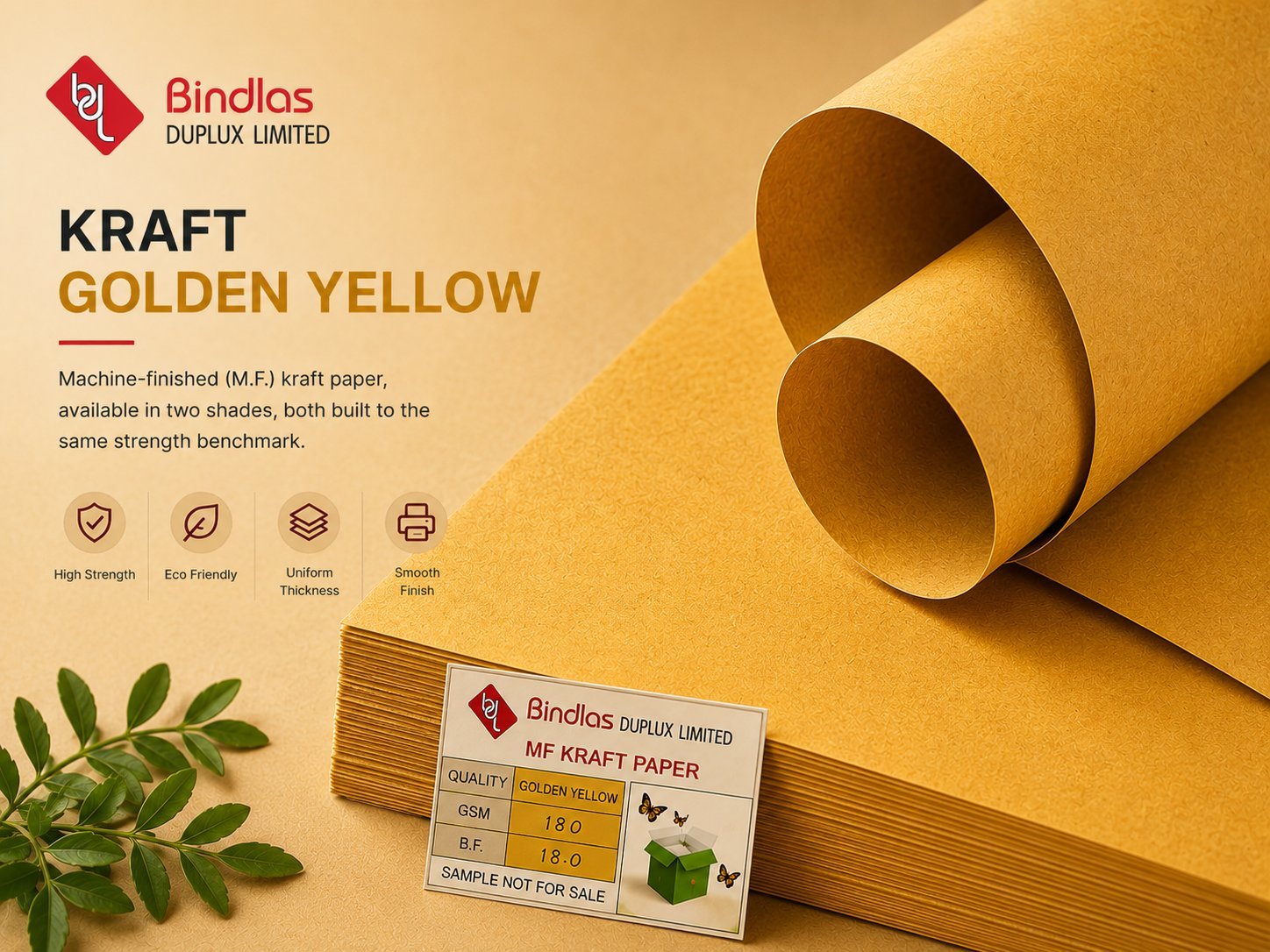 M.F. Kraft Paper Golden Yellow