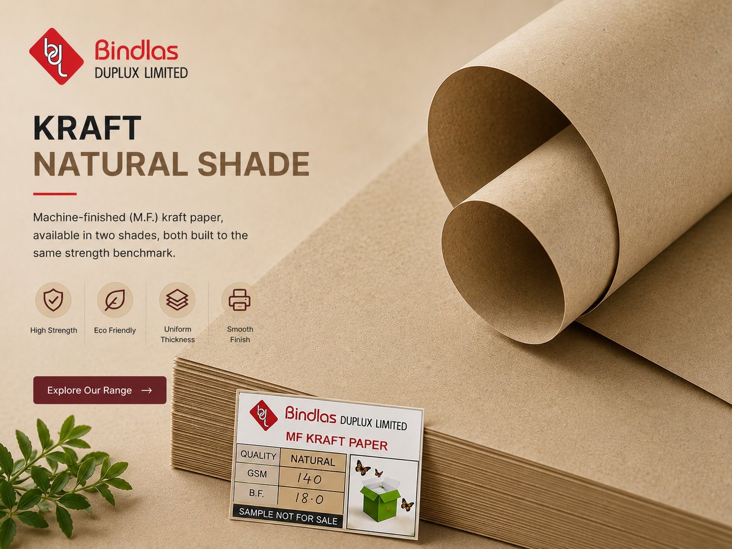 M.F. Kraft Paper Natural Shade